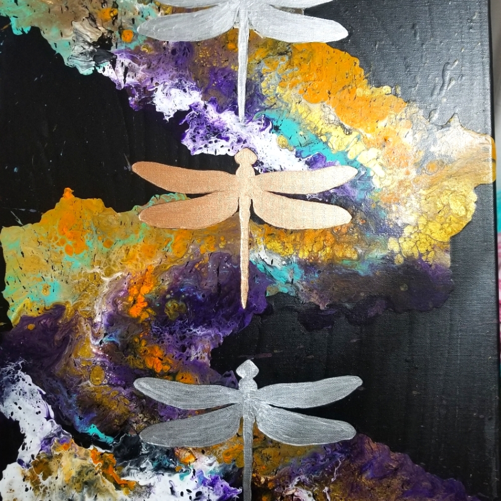 Original Acrylic Dragonfly painting